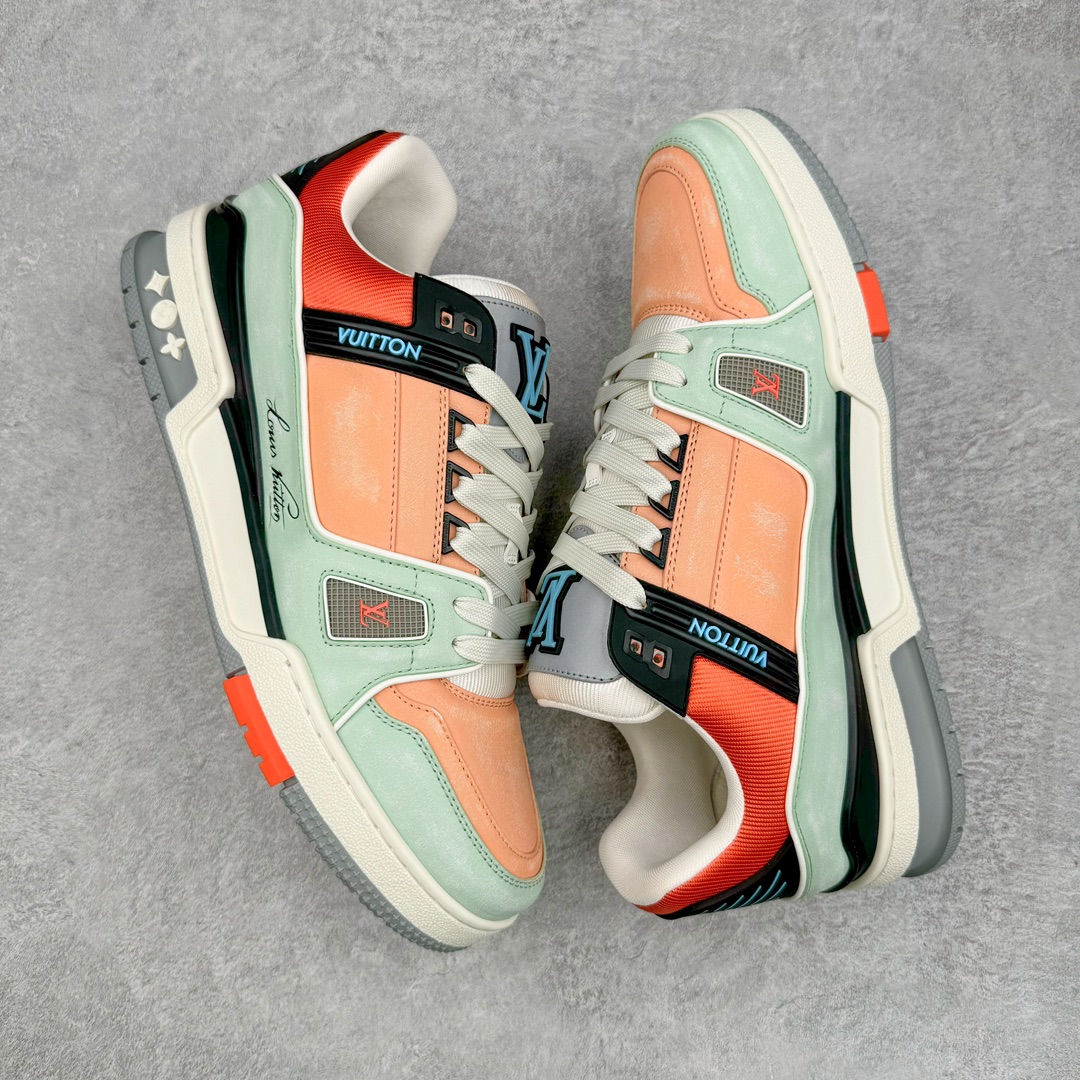 Louis Vuitton  LV Trainer 路易威登 低筒 休闲鞋 板鞋 运动鞋 男鞋 女鞋  粉绿黑 1ACEFV