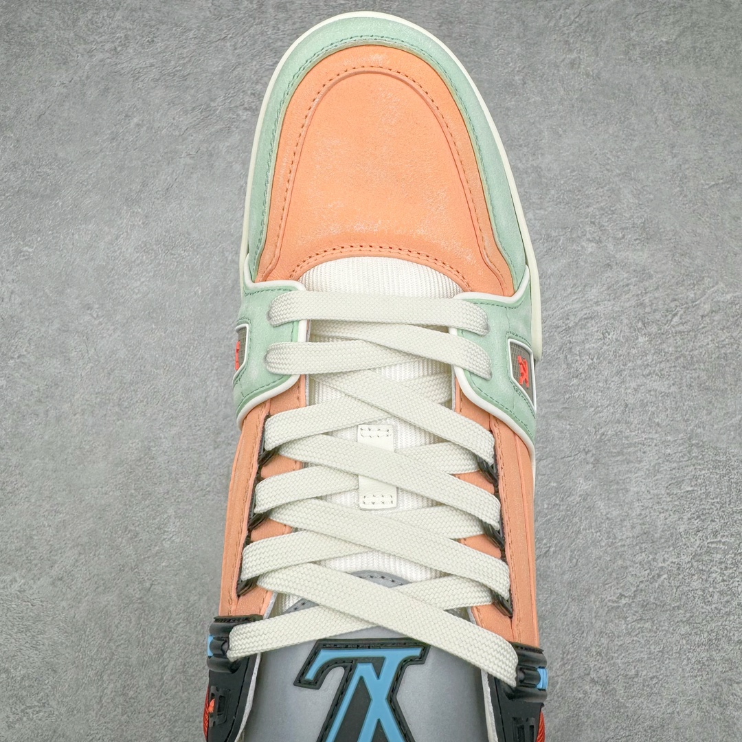 Louis Vuitton  LV Trainer 路易威登 低筒 休闲鞋 板鞋 运动鞋 男鞋 女鞋  粉绿黑 1ACEFV