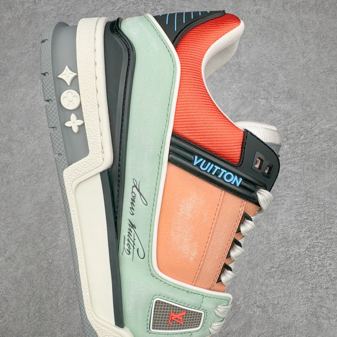 Louis Vuitton  LV Trainer 路易威登 低筒 休闲鞋 板鞋 运动鞋 男鞋 女鞋  粉绿黑 1ACEFV