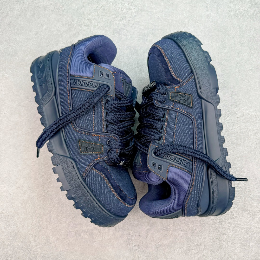 Louis Vuitton 路易威登 Trainer Maxi LV 小胖丁 低筒 休闲鞋 板鞋 运动鞋 男鞋 女鞋 牛仔蓝 1AD6G4