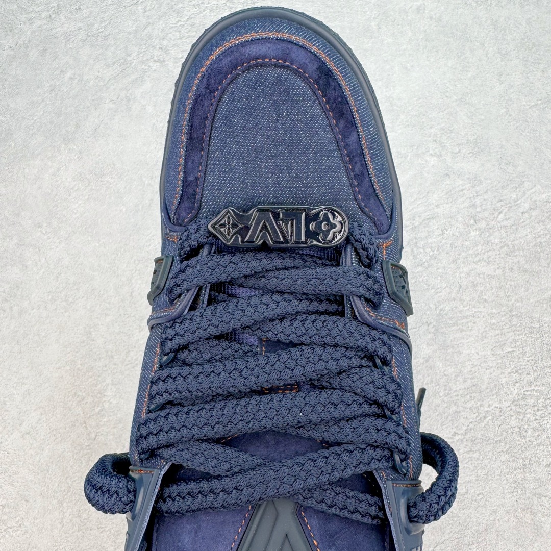 Louis Vuitton 路易威登 Trainer Maxi LV 小胖丁 低筒 休闲鞋 板鞋 运动鞋 男鞋 女鞋 牛仔蓝 1AD6G4
