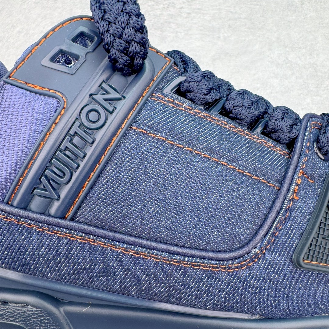 Louis Vuitton 路易威登 Trainer Maxi LV 小胖丁 低筒 休闲鞋 板鞋 运动鞋 男鞋 女鞋 牛仔蓝 1AD6G4