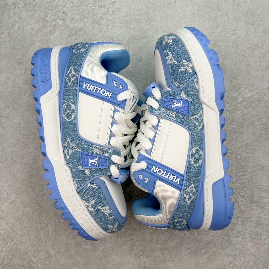 Louis Vuitton 路易威登 Trainer Maxi LV 小胖丁 低筒 休闲鞋 板鞋 运动鞋 男鞋 女鞋 蓝白 1ACWHU
