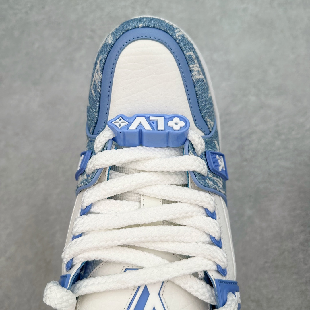 Louis Vuitton 路易威登 Trainer Maxi LV 小胖丁 低筒 休闲鞋 板鞋 运动鞋 男鞋 女鞋 蓝白 1ACWHU