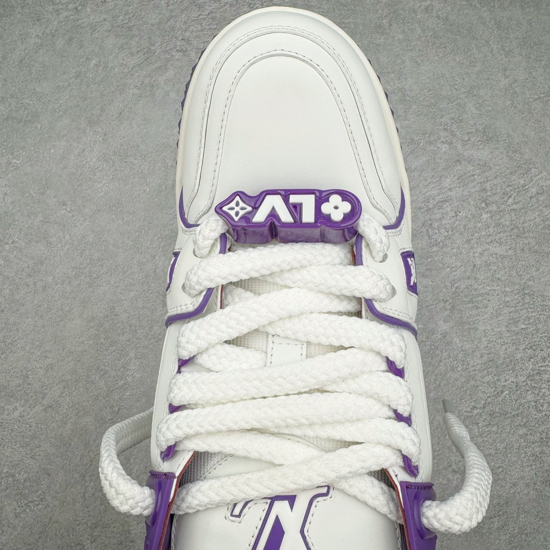 Louis Vuitton 路易威登 Trainer Maxi LV 小胖丁 低筒 休闲鞋 板鞋 运动鞋 男鞋 女鞋 白紫 1ACPQ4