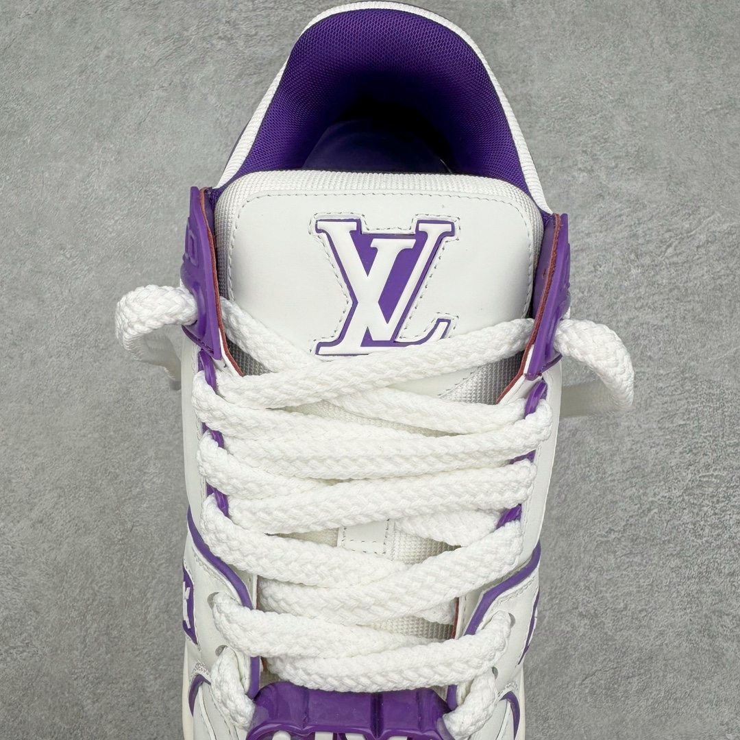 Louis Vuitton 路易威登 Trainer Maxi LV 小胖丁 低筒 休闲鞋 板鞋 运动鞋 男鞋 女鞋 白紫 1ACPQ4