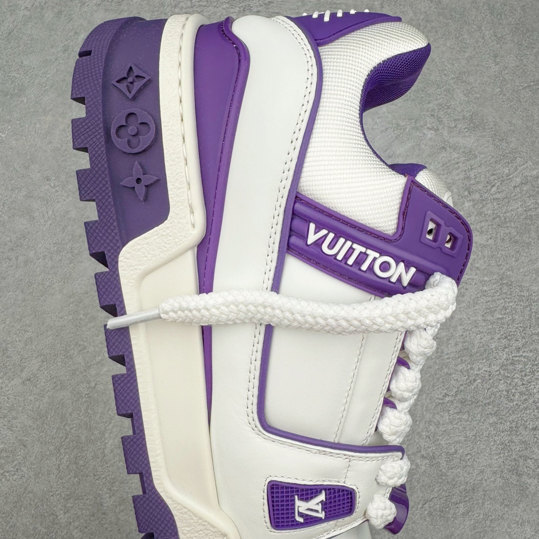 Louis Vuitton 路易威登 Trainer Maxi LV 小胖丁 低筒 休闲鞋 板鞋 运动鞋 男鞋 女鞋 白紫 1ACPQ4