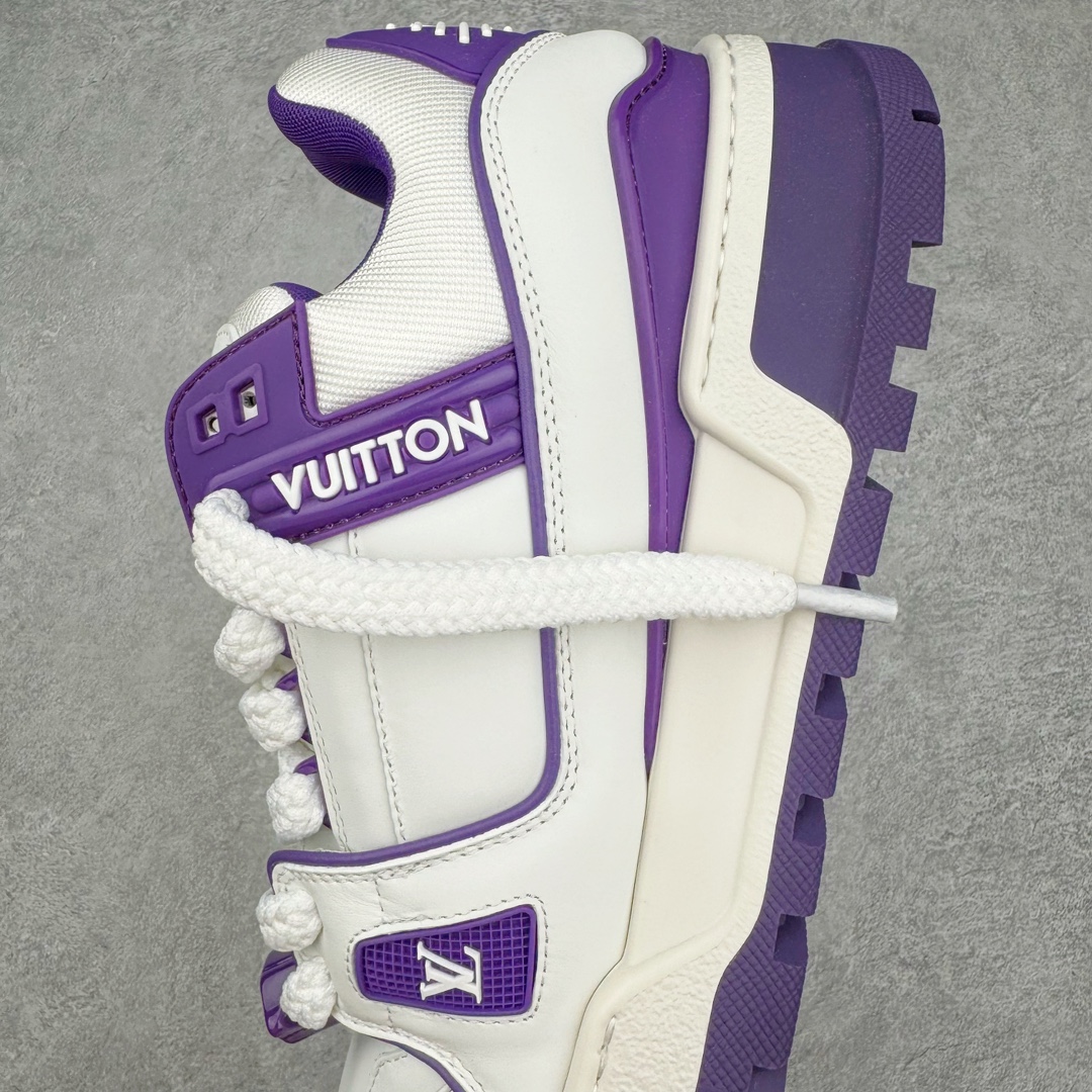 Louis Vuitton 路易威登 Trainer Maxi LV 小胖丁 低筒 休闲鞋 板鞋 运动鞋 男鞋 女鞋 白紫 1ACPQ4