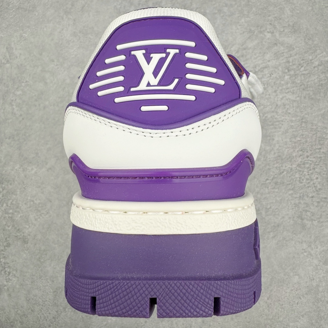 Louis Vuitton 路易威登 Trainer Maxi LV 小胖丁 低筒 休闲鞋 板鞋 运动鞋 男鞋 女鞋 白紫 1ACPQ4