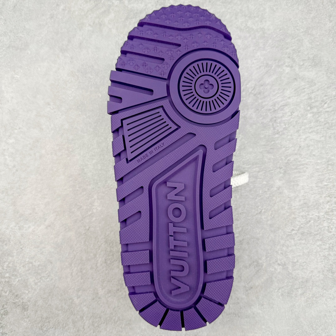 Louis Vuitton 路易威登 Trainer Maxi LV 小胖丁 低筒 休闲鞋 板鞋 运动鞋 男鞋 女鞋 白紫 1ACPQ4