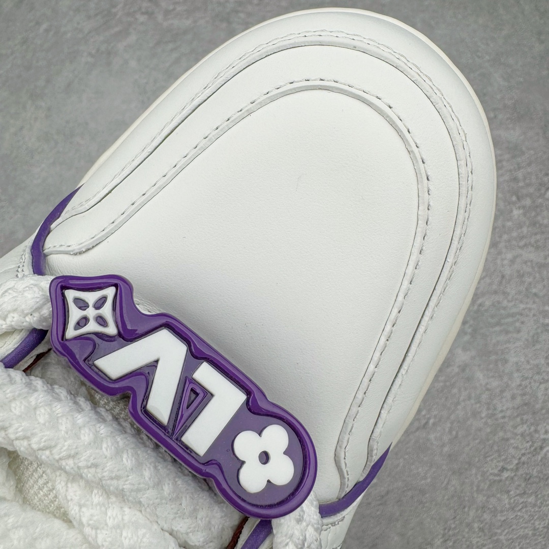 Louis Vuitton 路易威登 Trainer Maxi LV 小胖丁 低筒 休闲鞋 板鞋 运动鞋 男鞋 女鞋 白紫 1ACPQ4