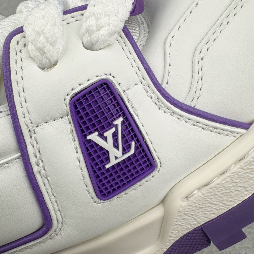 Louis Vuitton 路易威登 Trainer Maxi LV 小胖丁 低筒 休闲鞋 板鞋 运动鞋 男鞋 女鞋 白紫 1ACPQ4