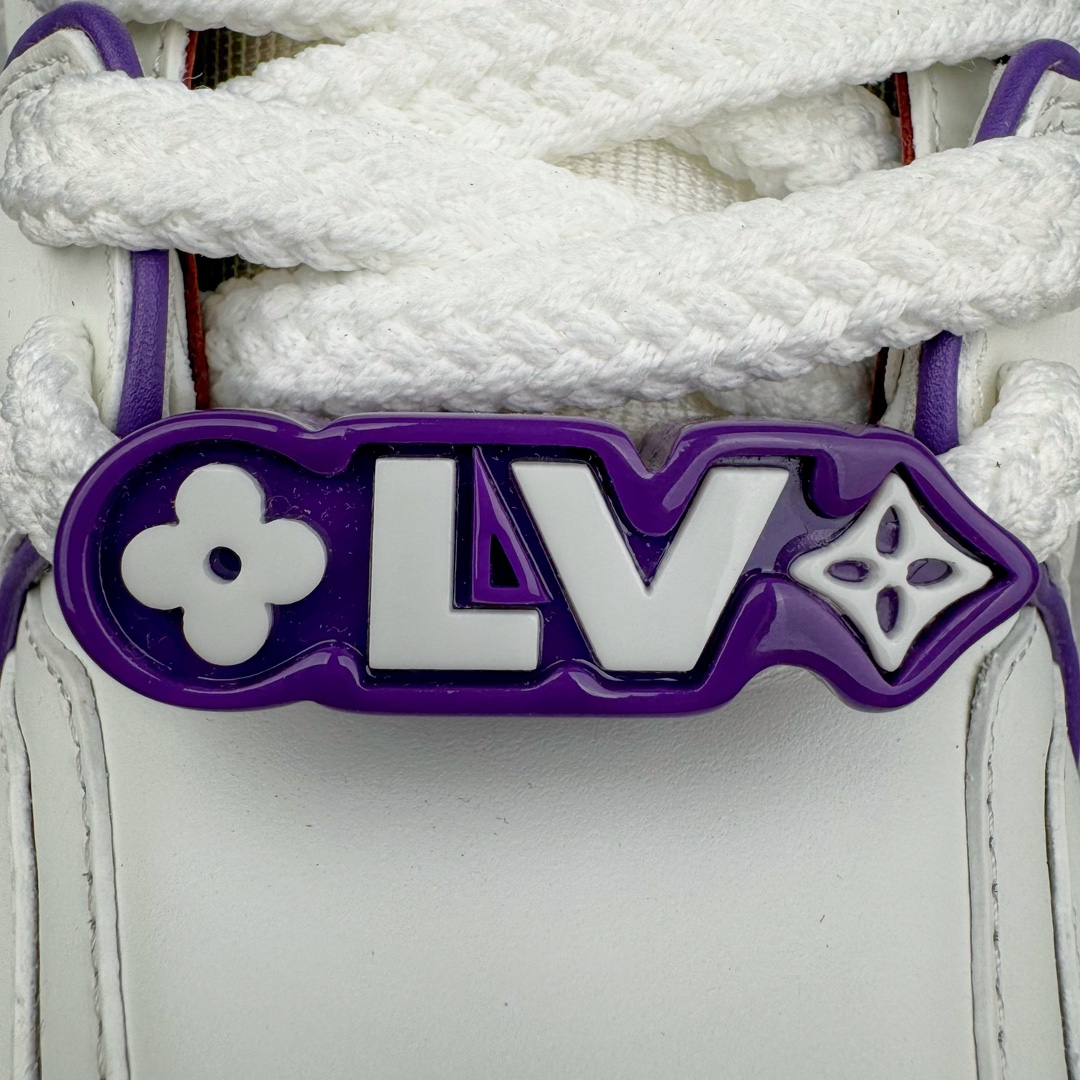 Louis Vuitton 路易威登 Trainer Maxi LV 小胖丁 低筒 休闲鞋 板鞋 运动鞋 男鞋 女鞋 白紫 1ACPQ4