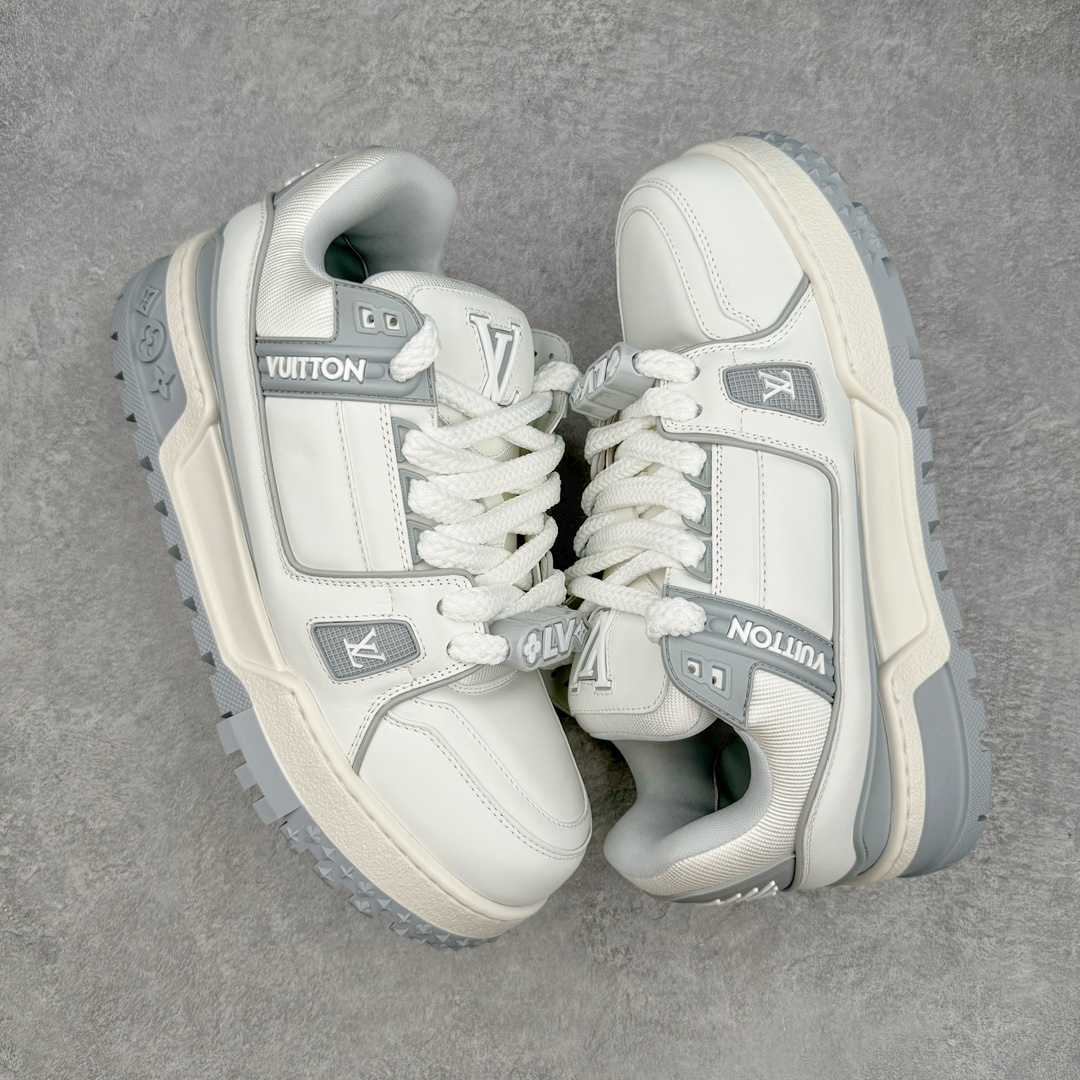 Louis Vuitton 路易威登 Trainer Maxi LV 小胖丁 低筒 休闲鞋 板鞋 运动鞋 男鞋 女鞋 白灰1ACPPZ