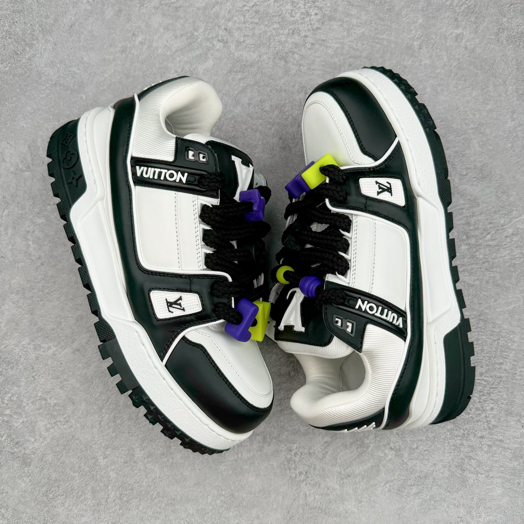 Louis Vuitton 路易威登 Trainer Maxi LV 小胖丁 低筒 休闲鞋 板鞋 运动鞋 男鞋 女鞋 黑白 1ABZQ9
