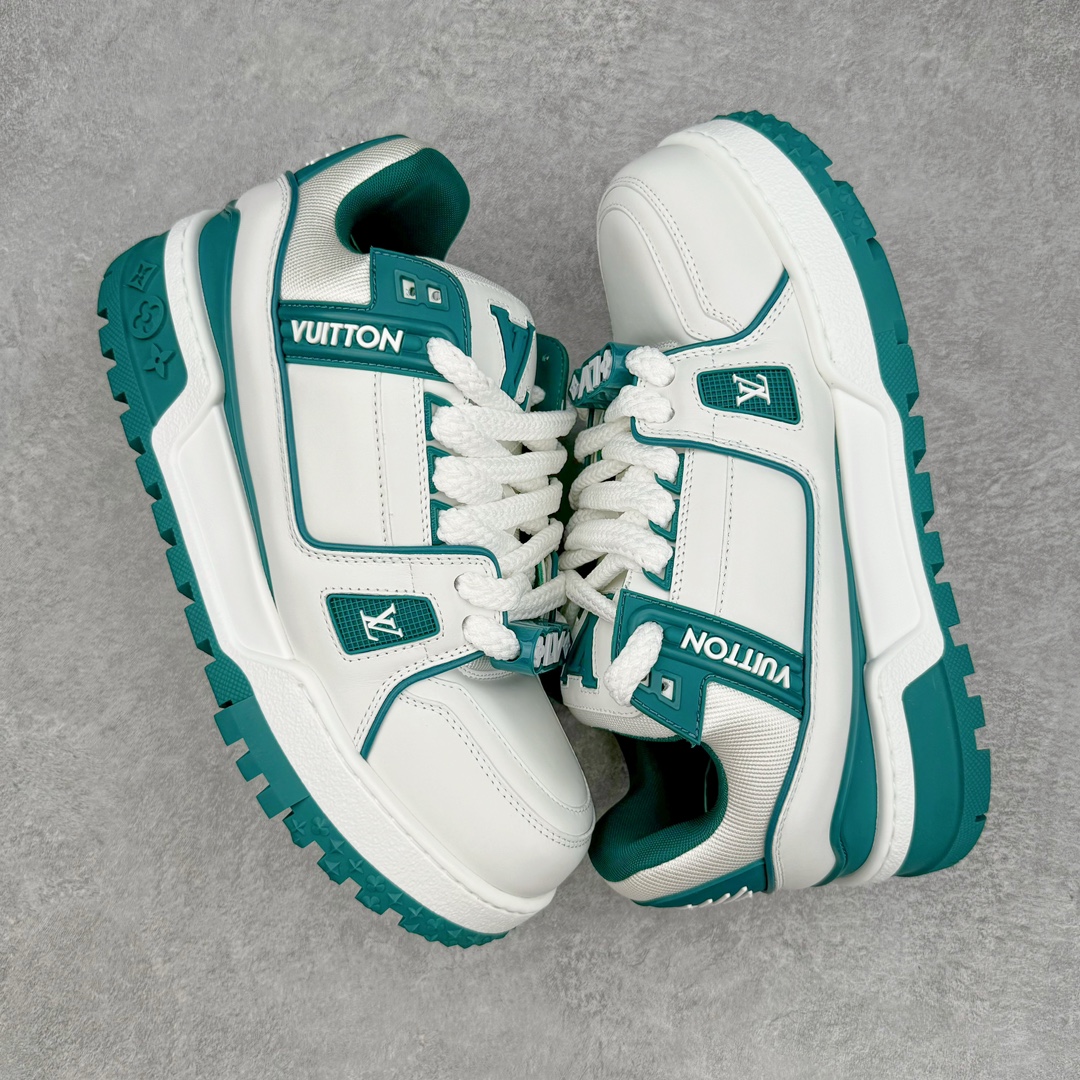 Louis Vuitton 路易威登 Trainer Maxi LV 小胖丁 低筒 休闲鞋 板鞋 运动鞋 男鞋 女鞋 白青 1ACI0K 