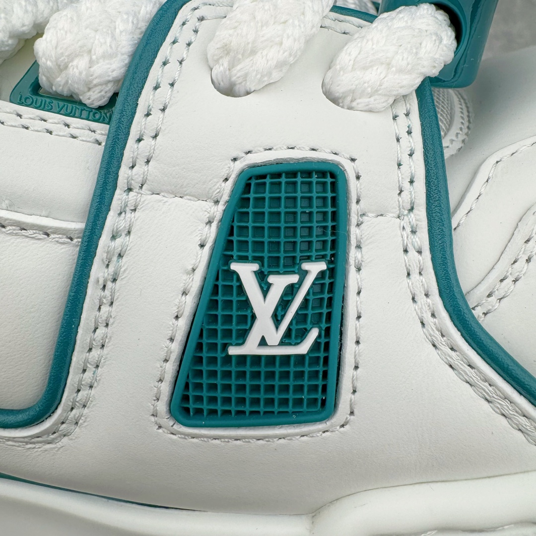 Louis Vuitton 路易威登 Trainer Maxi LV 小胖丁 低筒 休闲鞋 板鞋 运动鞋 男鞋 女鞋 白青 1ACI0K 
