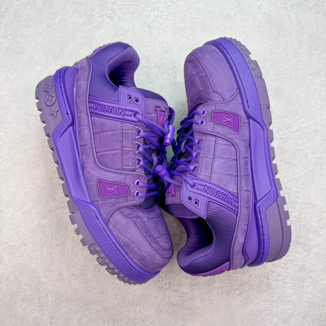 Louis Vuitton 路易威登 Trainer Maxi LV 小胖丁 低筒 休闲鞋 板鞋 运动鞋 男鞋 女鞋 紫色 1ACN2T