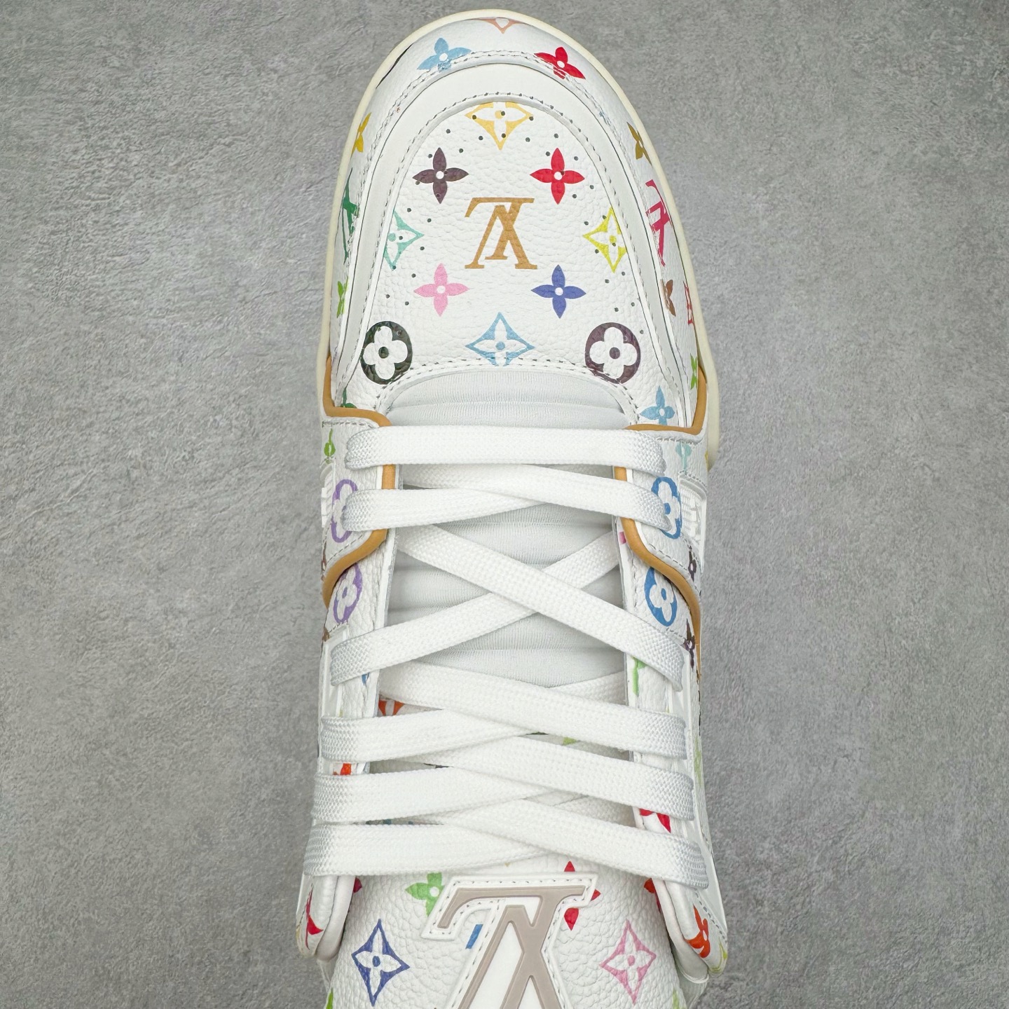  Louis Vuitton Takashi Murakami  LV  Trainer  路易威登 低筒 休闲鞋 板鞋 运动鞋 男鞋 女鞋 村上隆白色