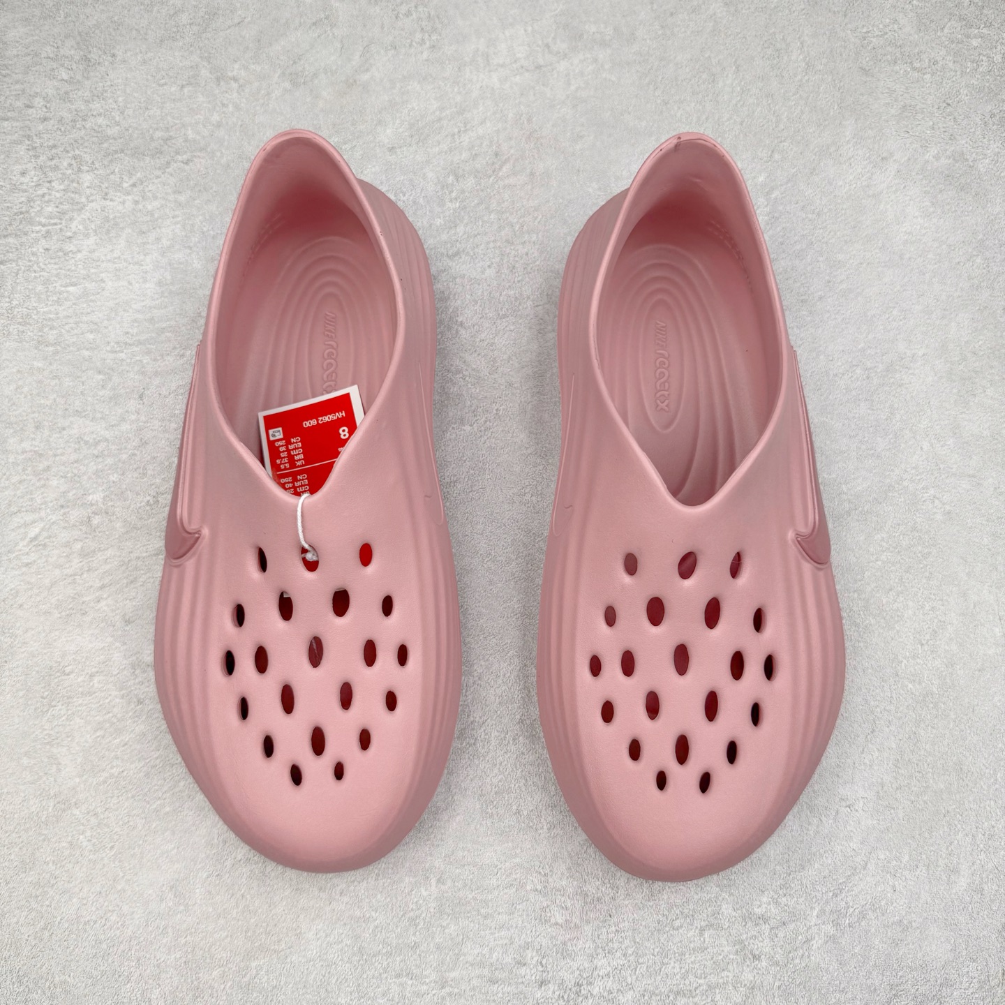 正确复合底 Nike Reactx Rejuven8 洞洞鞋 简约舒适  室外拖鞋 男女同款  粉色  HV5060-600