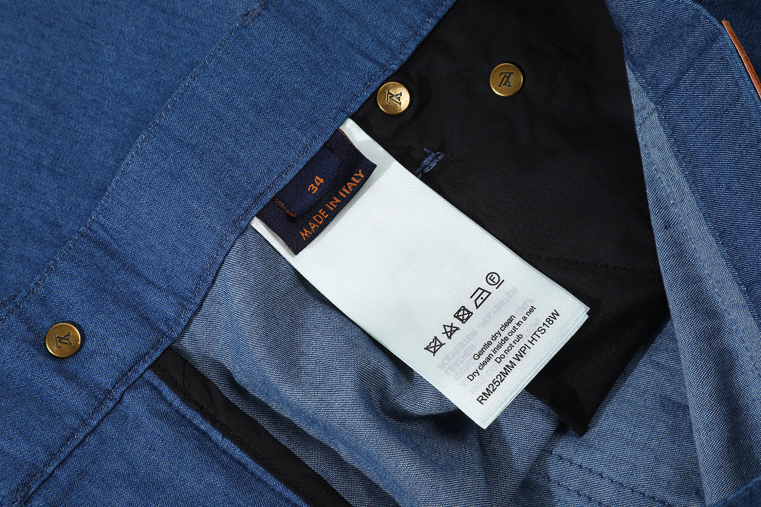 LOUIS VUITTON 路易威登 LV 帆船刺绣  短裤 牛仔休闲裤 裤子 五分裤 蓝色A5