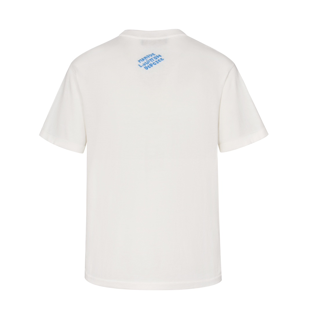 LOUIS VUITTON 路易威登 LV 西部风景毛织 夏季 T恤 男女同款  短袖 白色A2 1AFXK4