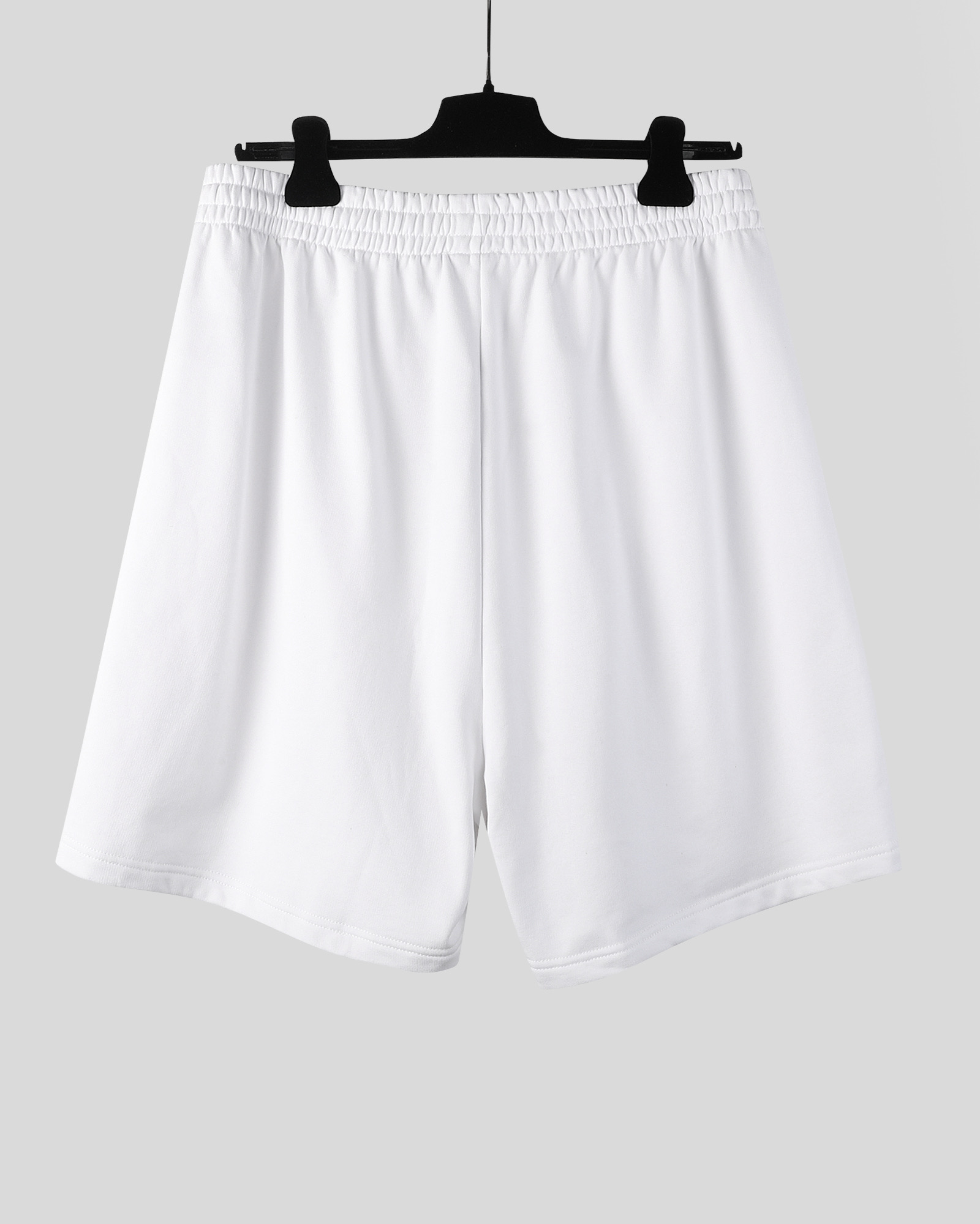 Balenciaga 巴黎世家 前后字母logo刺绣短裤  松紧腰运动裤 短裤 裤子 休闲裤 水洗黑 白色 灰色 棕色 黑白A2 674591