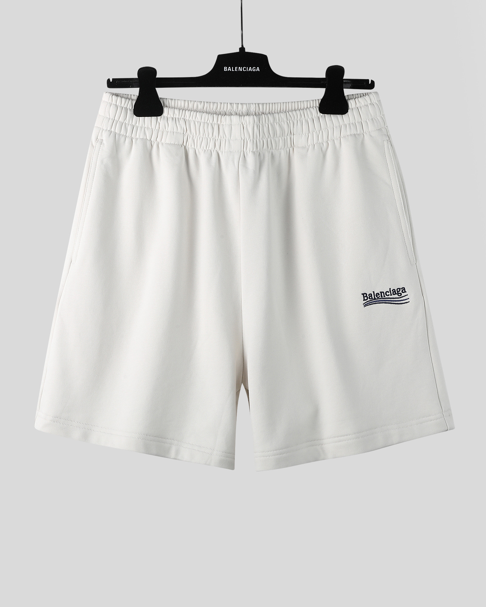 Balenciaga 巴黎世家 可乐刺绣短裤 松紧腰运动裤 短裤 裤子 休闲裤 蓝色 白色 灰色 深灰色A2 676137TKV91379