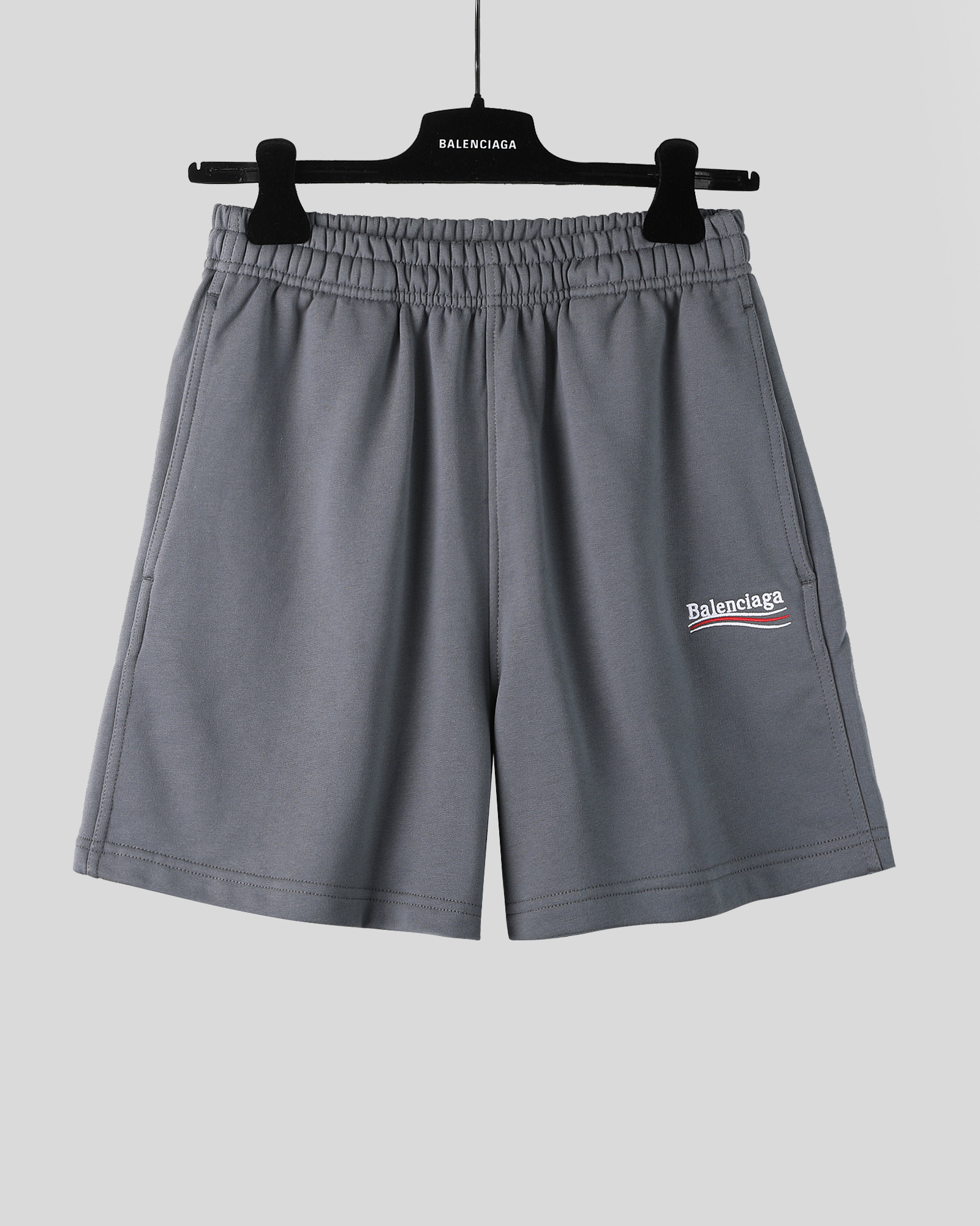 Balenciaga 巴黎世家 可乐刺绣短裤 松紧腰运动裤 短裤 裤子 休闲裤 蓝色 白色 灰色 深灰色A2 676137TKV91379