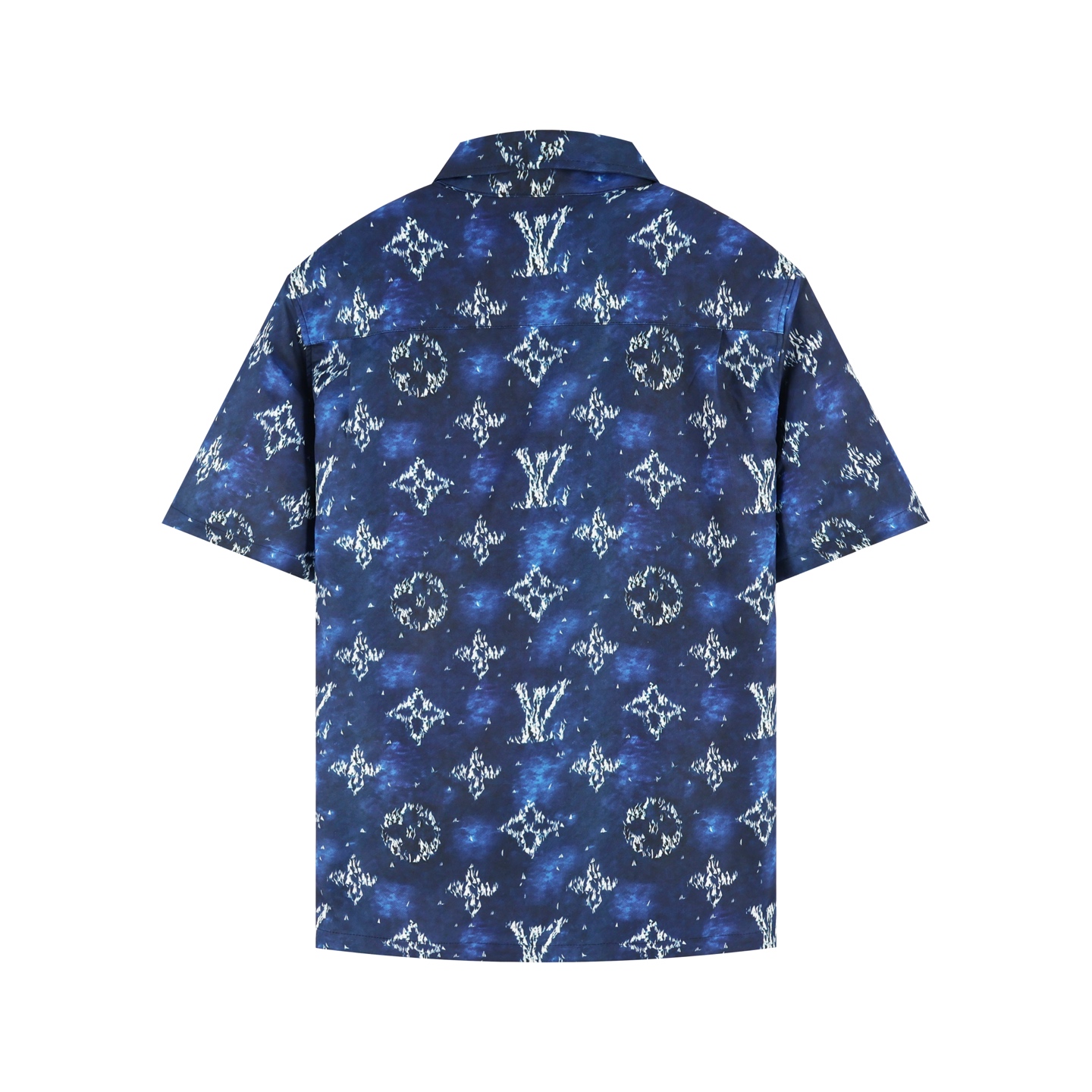 LOUIS VUITTON 路易威登 LV 帆船印花  短袖 休闲 衬衫 蓝色B0  1AHVU1