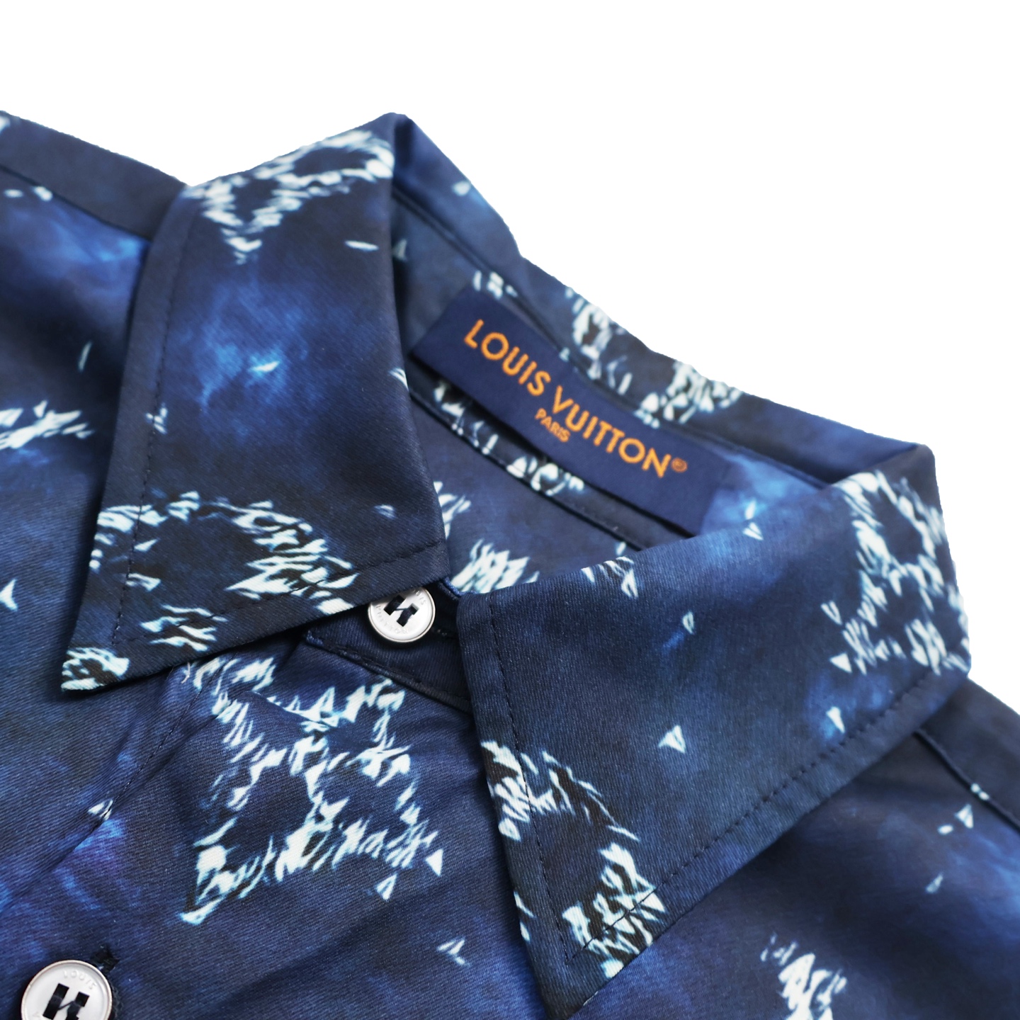 LOUIS VUITTON 路易威登 LV 帆船印花  短袖 休闲 衬衫 蓝色B0  1AHVU1