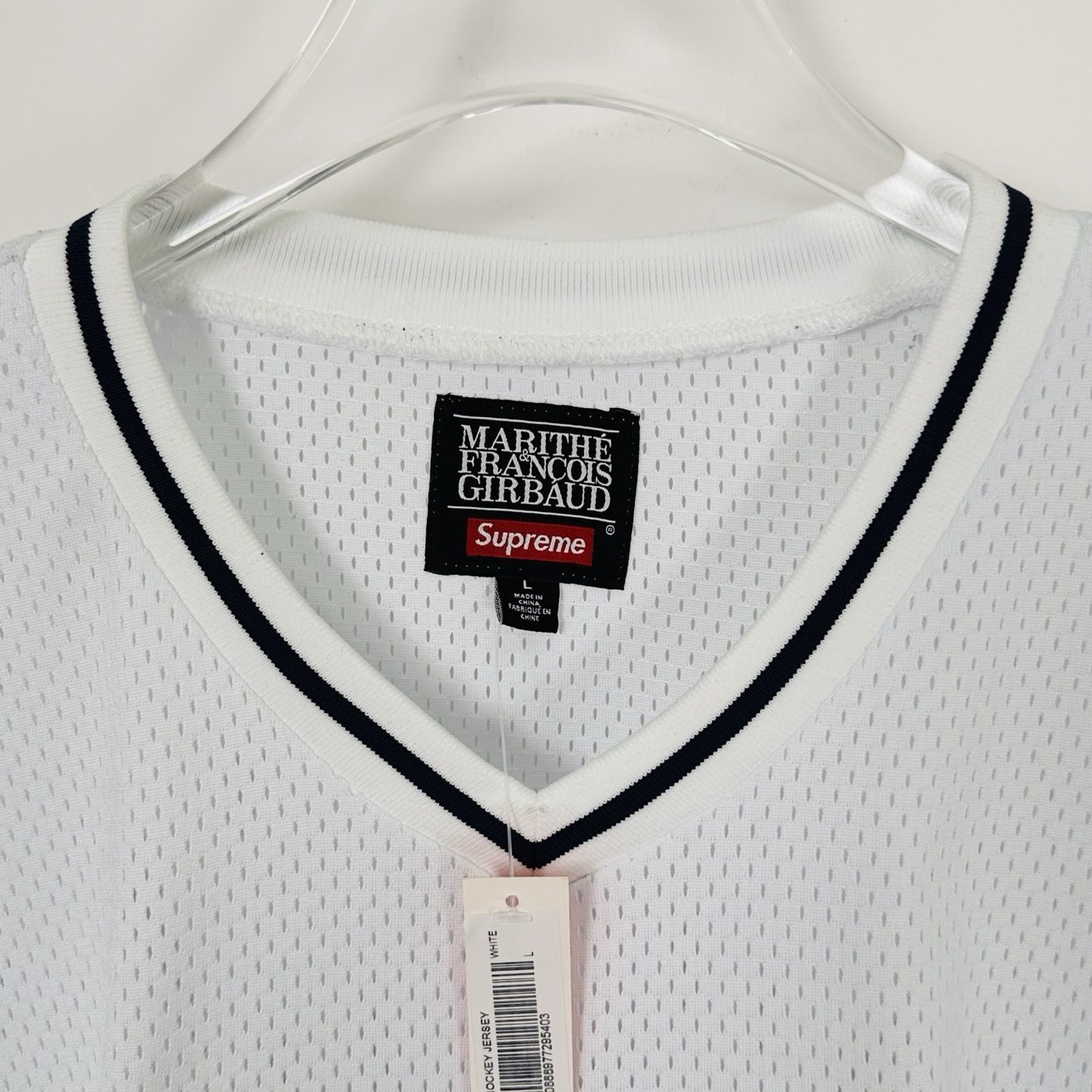 Supreme Marithe Francois Girbud 联名款 胸前刺绣logo 宽松网眼美式潮流秋衣 长袖T恤 黑色 白色 SUP-ss25-232