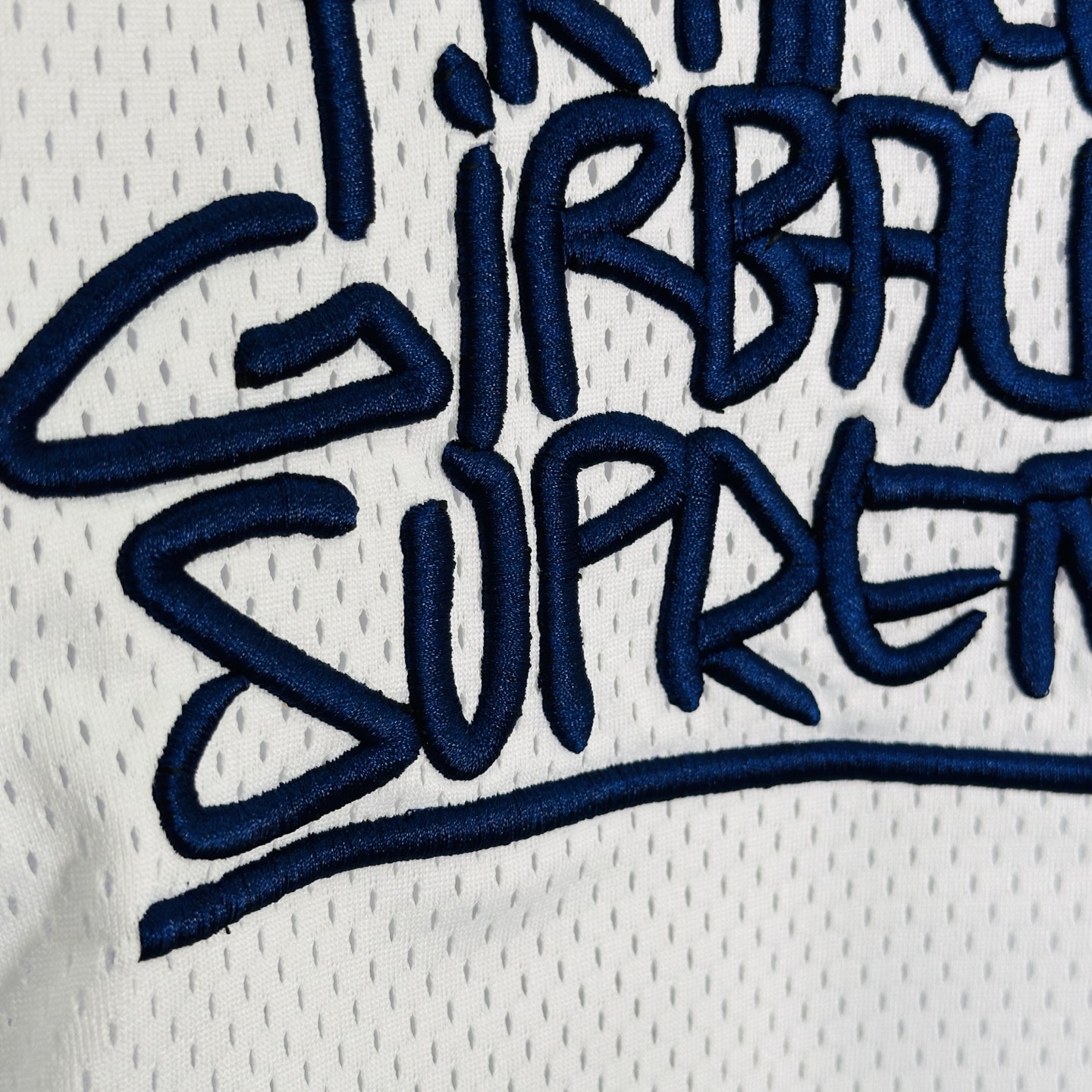 Supreme Marithe Francois Girbud 联名款 胸前刺绣logo 宽松网眼美式潮流秋衣 长袖T恤 黑色 白色 SUP-ss25-232