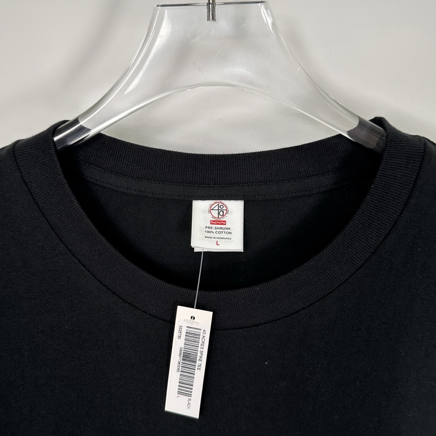 Supreme 40X Acres 联名款SS25 WEEK9 SpIKE Tee  圆领休闲 印花短袖 T恤 黑色 白色A0 SUP-SS25-247