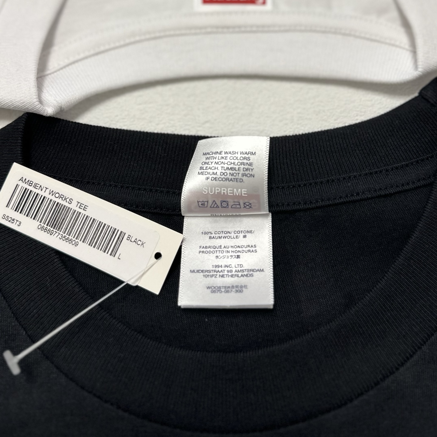 Supreme Aphex Twin 联名款 SS25 WEEK2 Ambient Works Tee  圆领休闲 印花短袖 T恤 黑色 白色A0 SUP-SS25-207