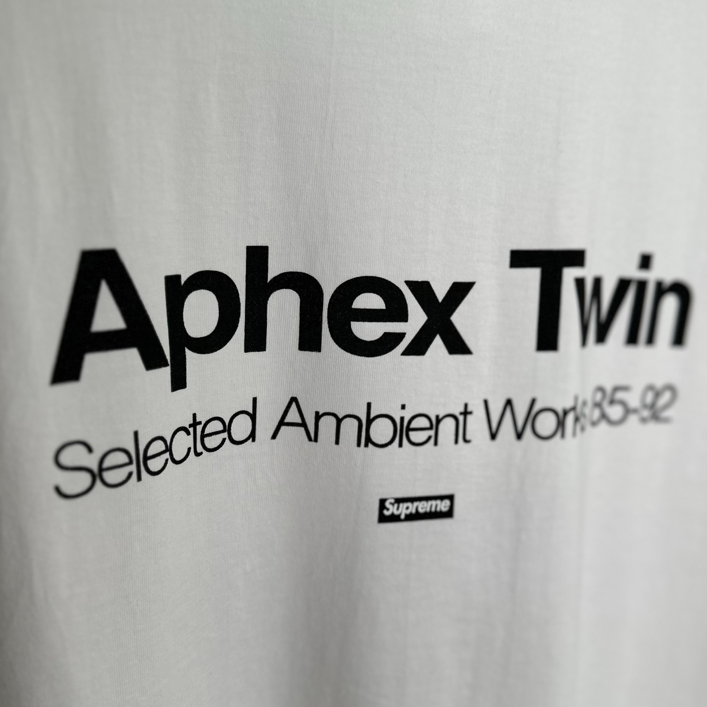 Supreme Aphex Twin 联名款 SS25 WEEK2 Ambient Works Tee  圆领休闲 印花短袖 T恤 黑色 白色A0 SUP-SS25-207