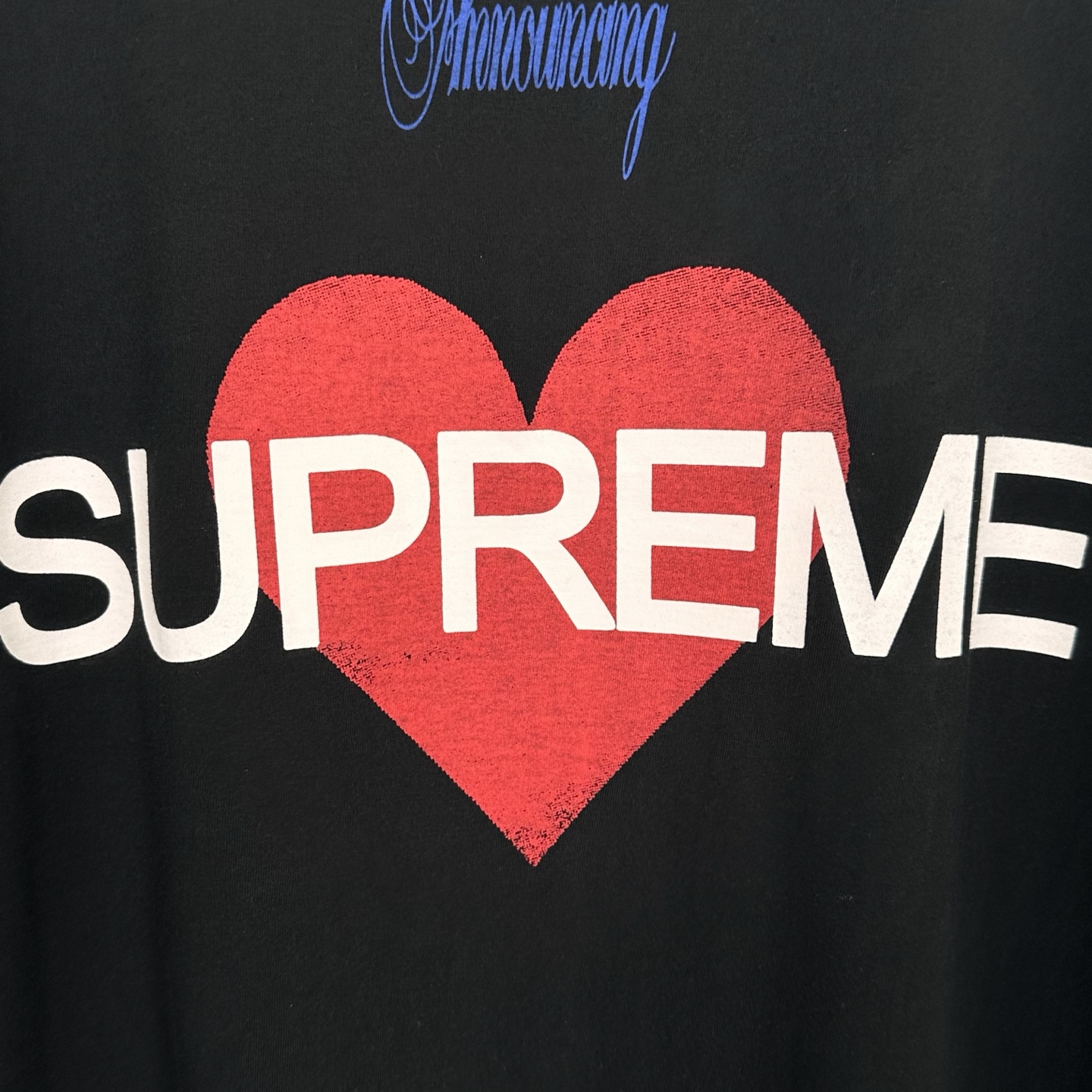Supreme WEEK1 Announcing Tee 圆领休闲 印花短袖 T恤 心型 黑色 白色A0 SUP-SS25-021