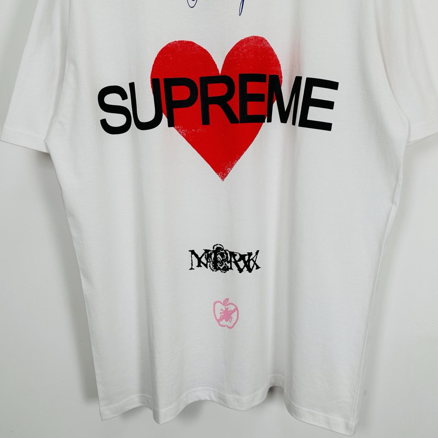 Supreme WEEK1 Announcing Tee 圆领休闲 印花短袖 T恤 心型 黑色 白色A0 SUP-SS25-021