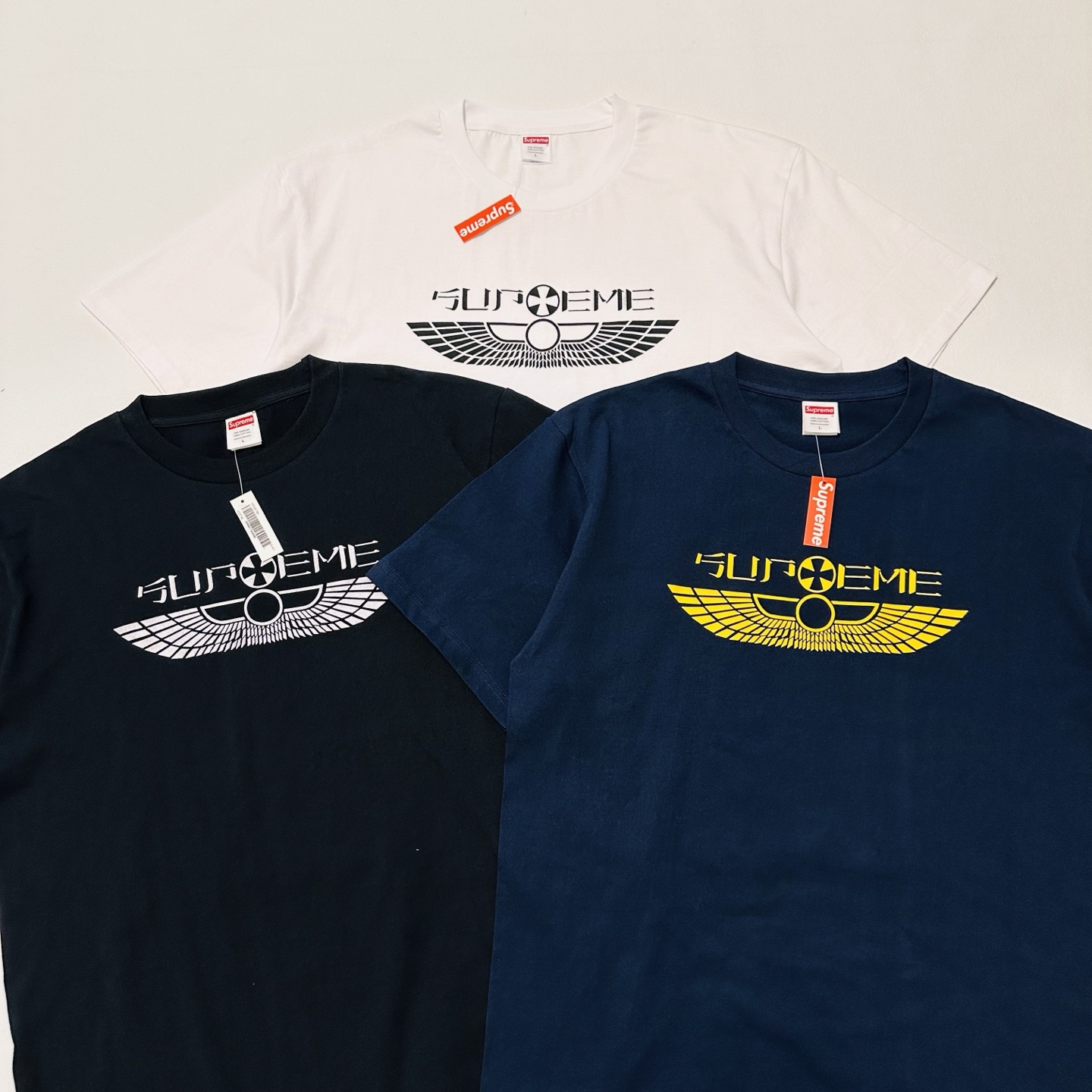 Supreme WEEK7 Wings Tee 圆领休闲 印花短袖 T恤 飞翼 黑色 白色 蓝色 A0 SUP-SS25-244