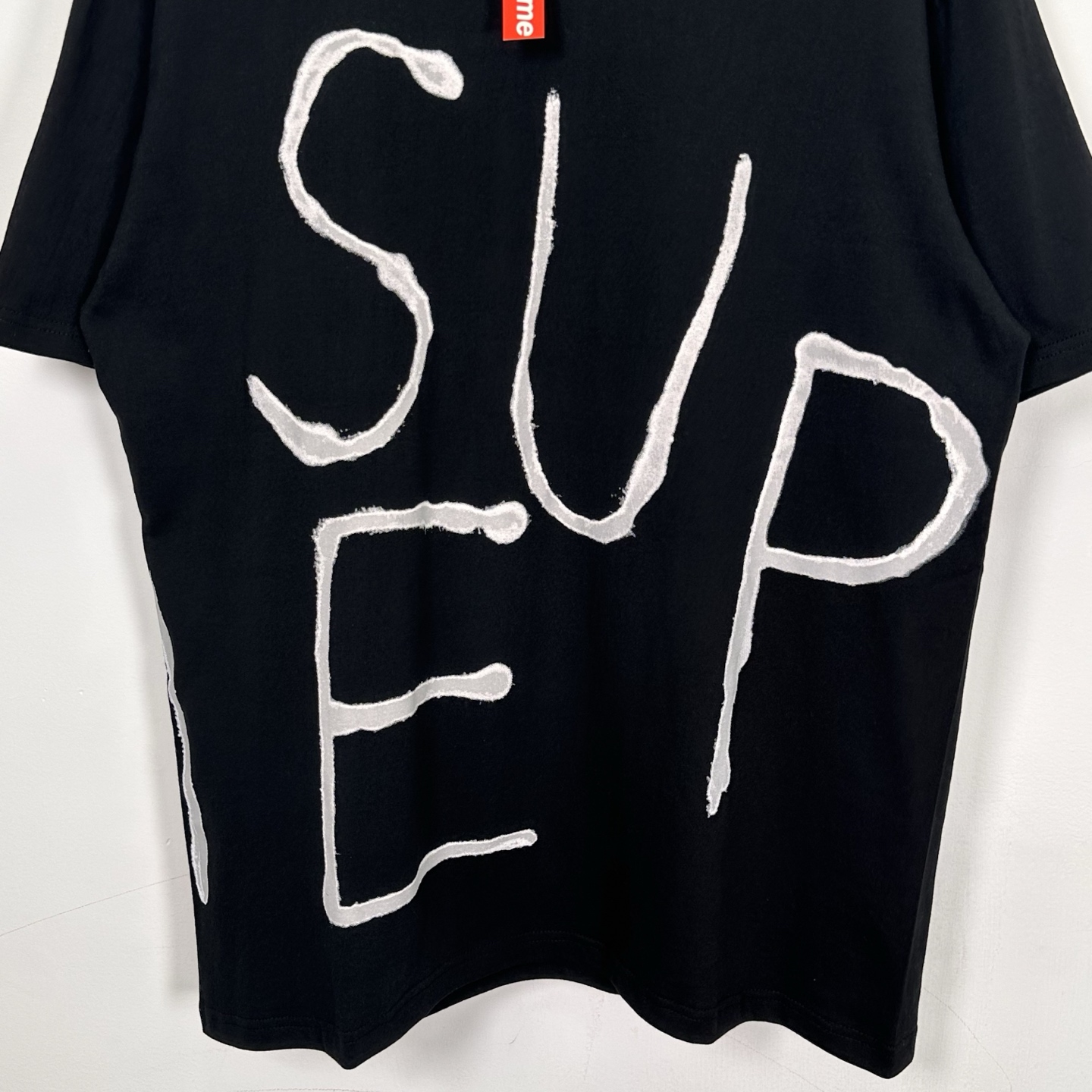 Supreme WEEK7 Painted Tee 圆领休闲 印花短袖 T恤 大字  黑色 白色   A0 SUP-SS25-241