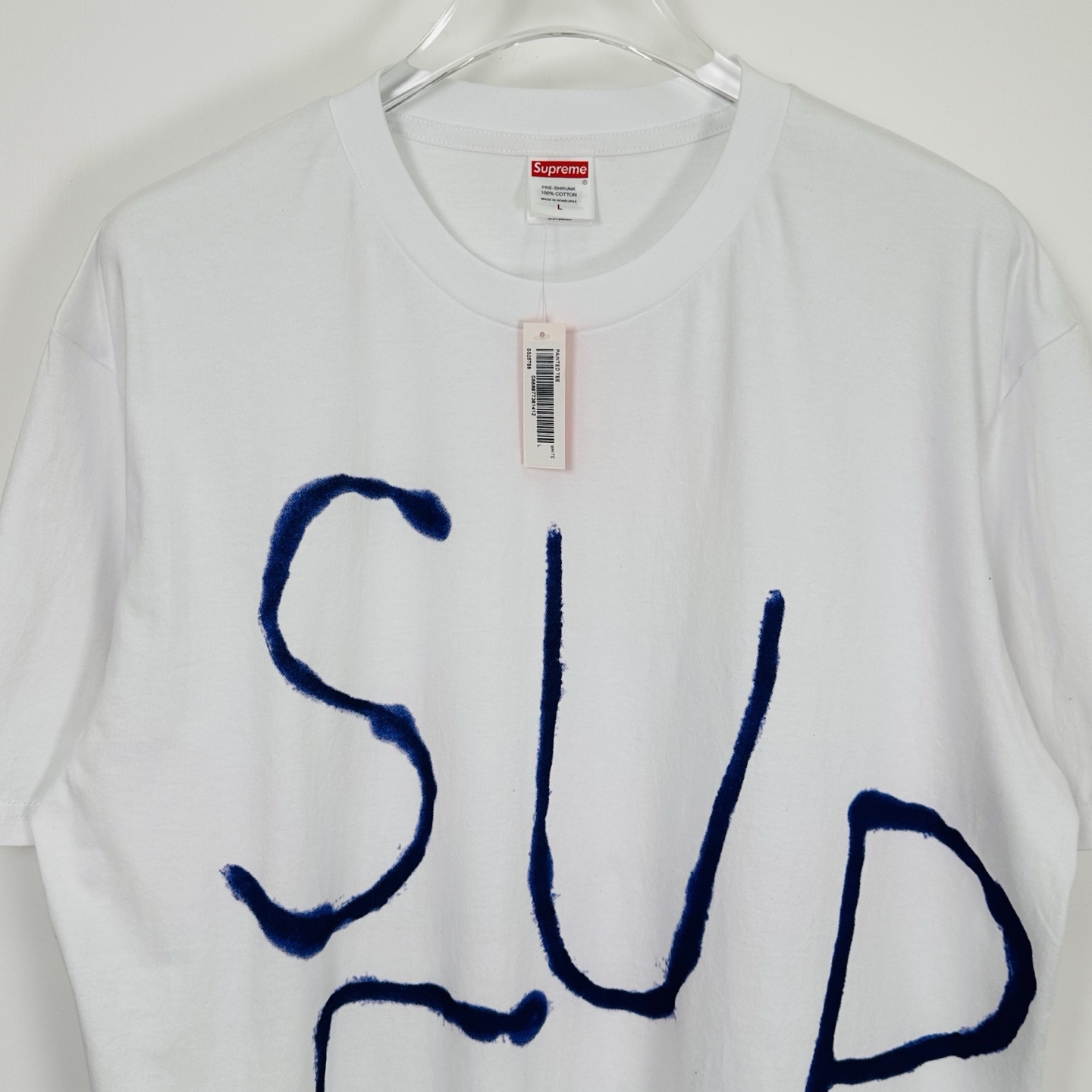 Supreme WEEK7 Painted Tee 圆领休闲 印花短袖 T恤 大字  黑色 白色   A0 SUP-SS25-241