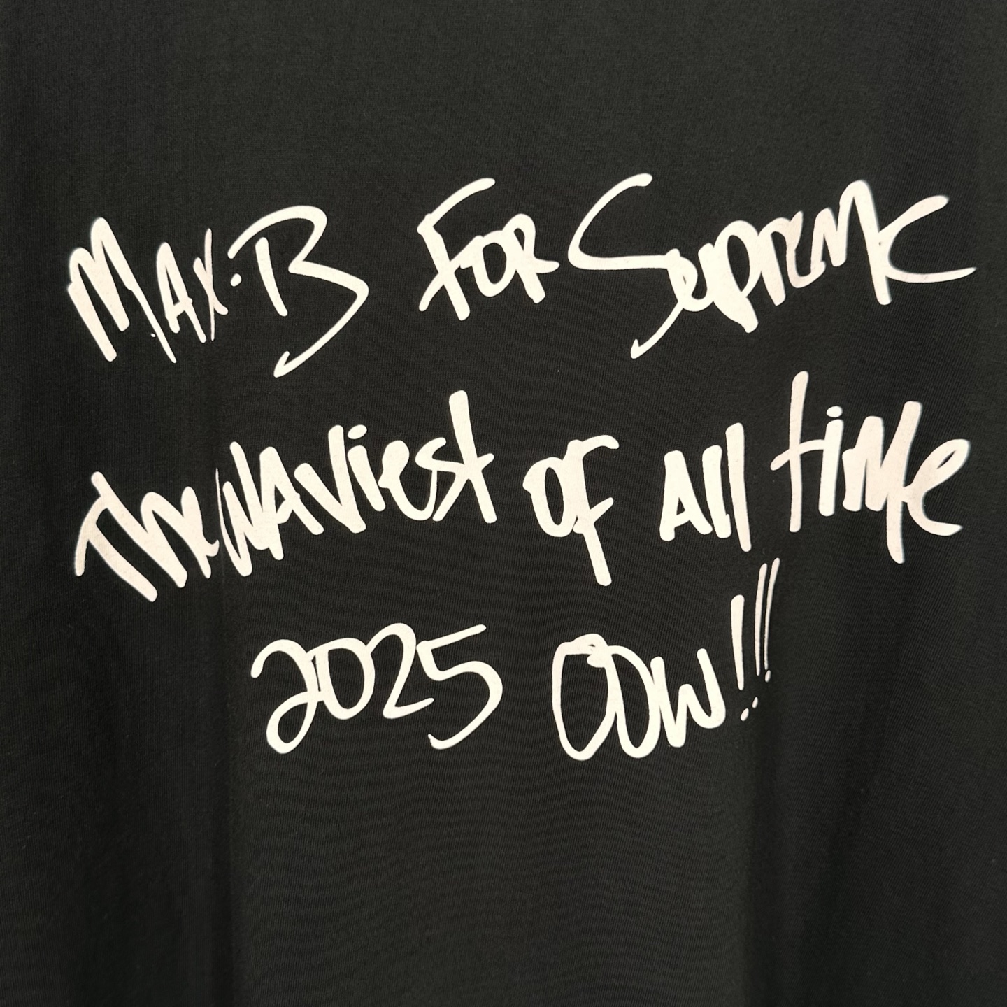 Supreme WEEK7 MAX B Tee 圆领休闲 印花短袖 T恤  嘻哈歌手黑色 白色   A0 SUP-SS25-239