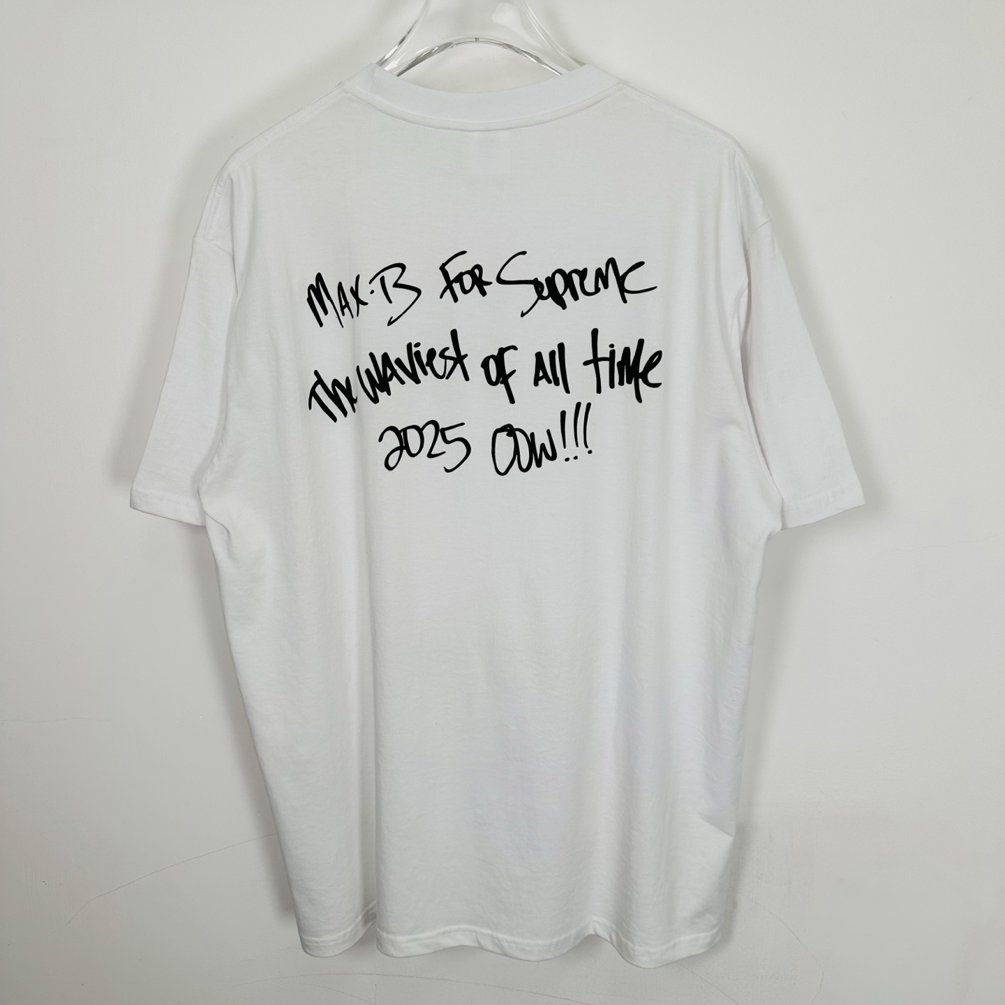 Supreme WEEK7 MAX B Tee 圆领休闲 印花短袖 T恤  嘻哈歌手黑色 白色   A0 SUP-SS25-239