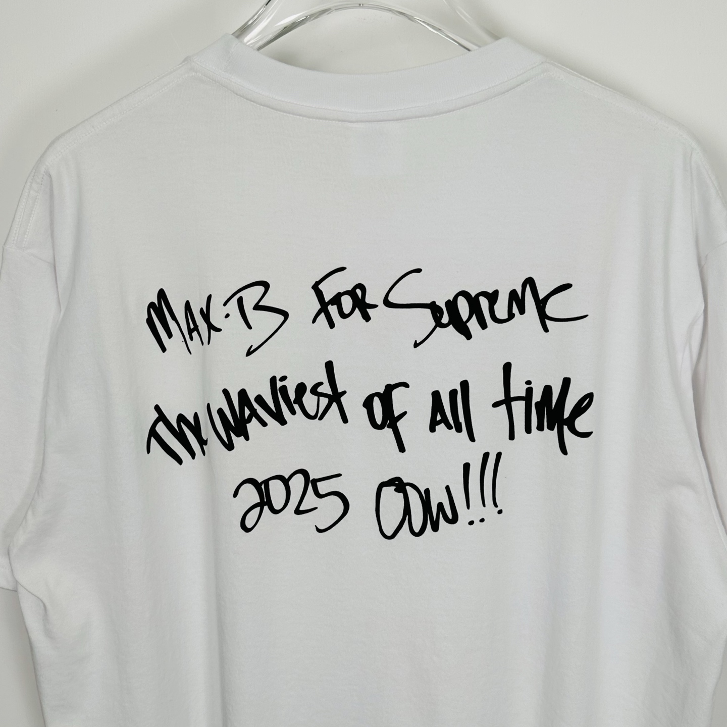 Supreme WEEK7 MAX B Tee 圆领休闲 印花短袖 T恤  嘻哈歌手黑色 白色   A0 SUP-SS25-239