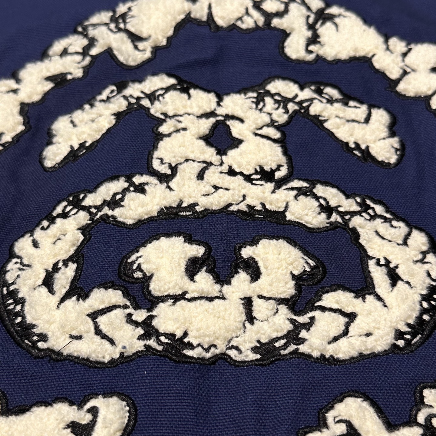 Stussy  Denim Tears联名款 SS25 胸前logo 拉链开合工装美式复古夹克 男女同款 海军蓝B0 315512