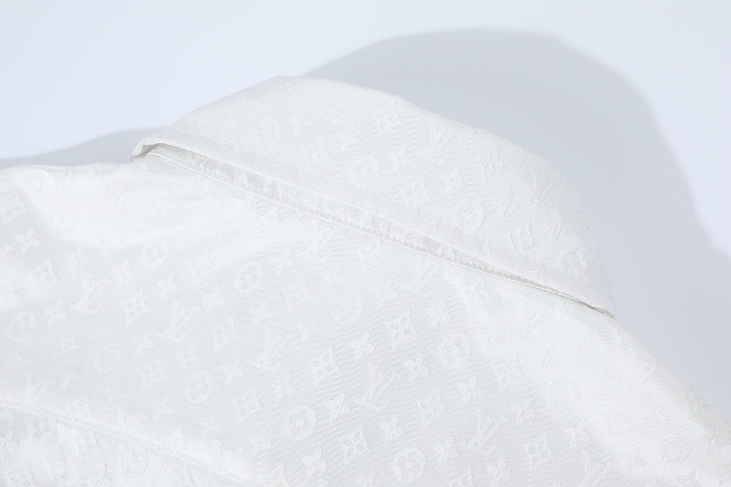 LOUIS VUITTON 路易威登 满印提花 单排扣衬衫 长袖 外套 白色A5 1AGNAC