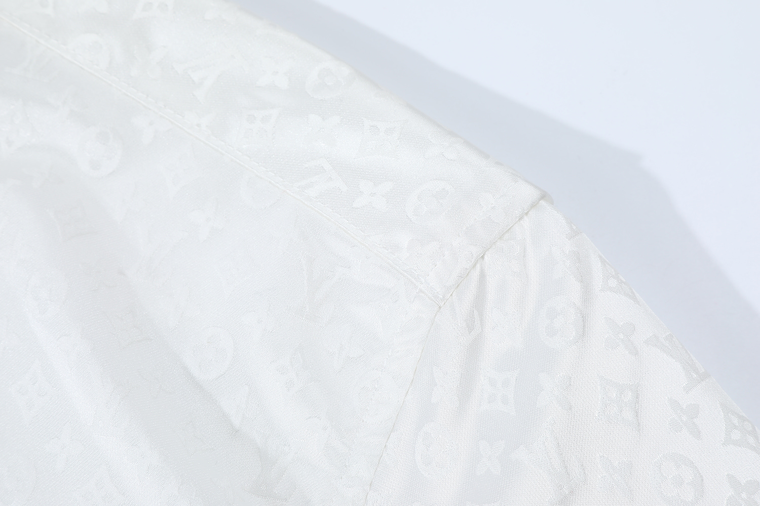 LOUIS VUITTON 路易威登 满印提花 单排扣衬衫 长袖 外套 白色A5 1AGNAC