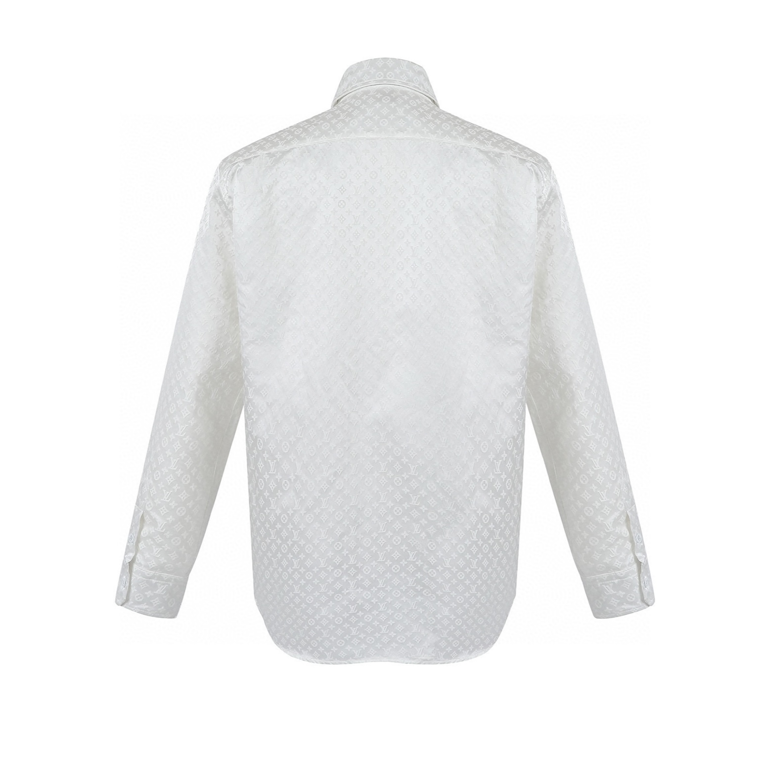 LOUIS VUITTON 路易威登 满印提花 单排扣衬衫 长袖 外套 白色A5 1AGNAC