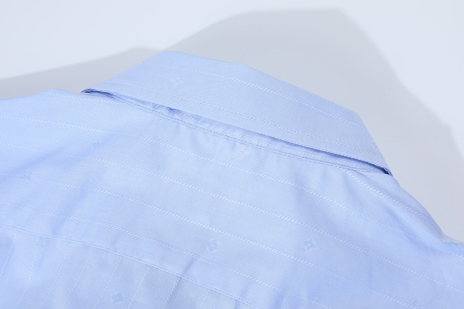 LOUIS VUITTON 路易威登 细条纹提花 单排扣衬衫 长袖 外套  蓝色A5  