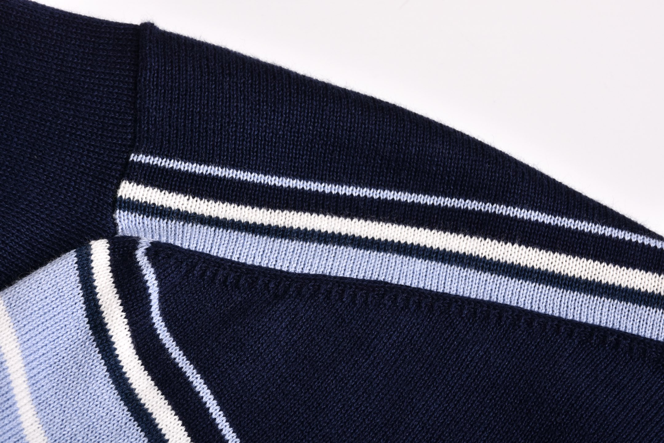 DIOR 迪奥铃兰刺绣条纹针织 polo  T恤 棉质夏季 短袖  蓝色A5  